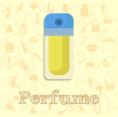 perfume vector flat illustration, perfume vector illustration
