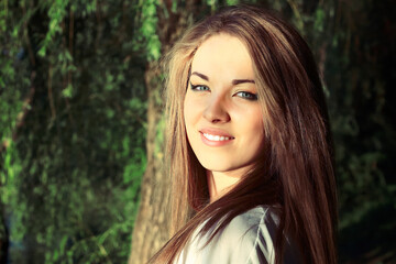 Naklejka premium teen girl portrait