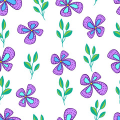 vector seamless pattern floristry with twigs. For fabric, wallpaper, paper, textiles, backgrounds and paper, invitations and cards