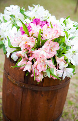 Country-style wedding in backwoods of Florida.