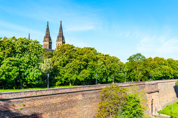 Vysehrad basilica and fortification