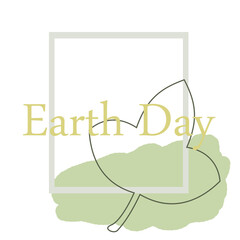 Earth Day. Earth day concept. Save the earth. Poster or banner background. Green watercolored background with a silhouette of the trees