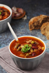 A bowl with traditional British stew