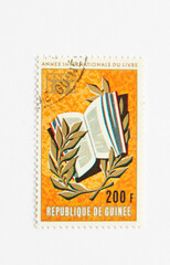 Guinea Republic Postage Stamp. circa 1972. international year of the book.