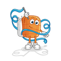 sushi Rhythmic Gymnastics mascot. cartoon vector