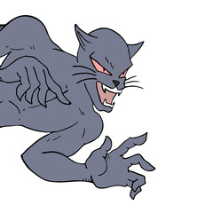 Imaginative feline draw