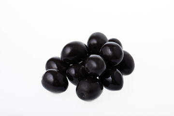 Black olives isolated on white