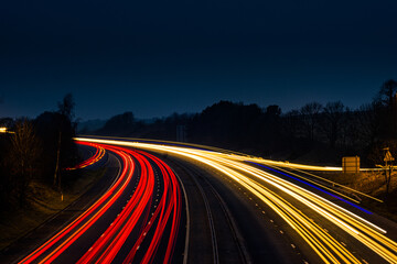 Fototapeta premium traffic on highway at night