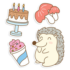 Funny stickers hand drawn