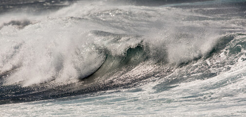 Maui, Hawaii. Waves coming in at Ho'okipa Beach Park