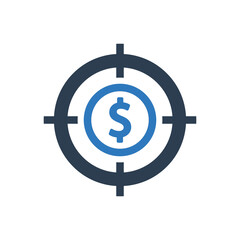 Business target icon - earning target icon