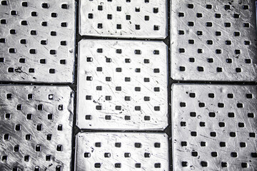 metal tiles grey iron background