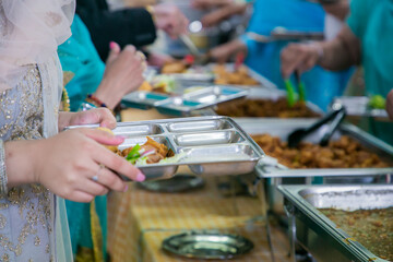 Authentic Indian food and snacks close up