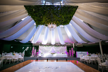 Indian wedding reception interiors and decorations