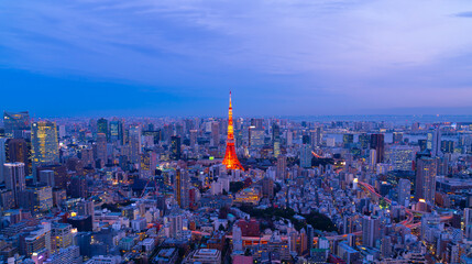 東京夜景　マジックアワー　