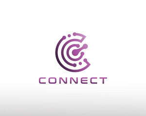 connect logo creative logo initial c logo tech logo creative symbol logo