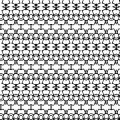 Geometric vector pattern with triangular elements. Seamless abstract ornament for wallpapers and backgrounds. Black and white patterns.