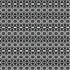 Geometric vector pattern with triangular elements. Seamless abstract ornament for wallpapers and backgrounds. Black and white patterns..