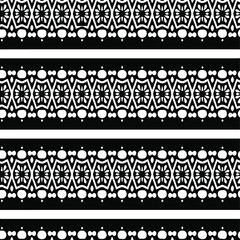 Geometric vector pattern with triangular elements. Seamless abstract ornament for wallpapers and backgrounds. Black and white patterns..