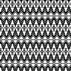 Geometric vector pattern with triangular elements. Seamless abstract ornament for wallpapers and backgrounds. Black and white patterns..