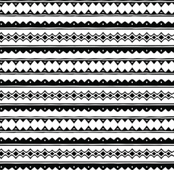 Geometric vector pattern with triangular elements. Seamless abstract ornament for wallpapers and backgrounds. Black and white patterns..