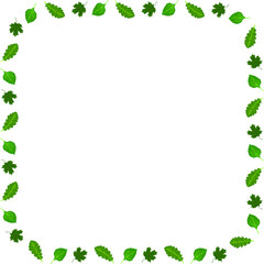 Green leaf decorative frame spring

