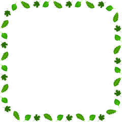 Green leaf decorative frame spring
