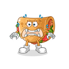 burrito monster vector. cartoon character