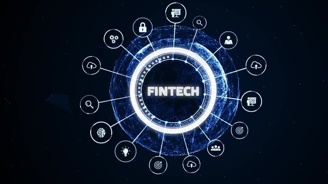 Fintech -financial technology concept.Business, Technology, Internet and network concept.