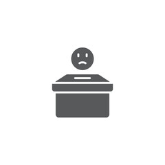 complaint box outline icon linear style sign for mobile concept and web design feedbacks simple