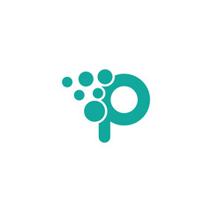simple P letter vector logo