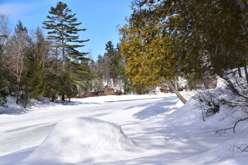 Darwin waterfalls in southern Quebec