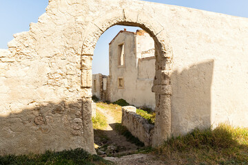 Ancient Ruins of The Tonnara di Santa Panagia (Tuna Fishery) In Syracuse, Sicily – Italy.