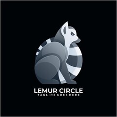 Lemur abstract logo design modern color © dani