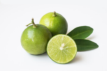 Lime isolated on white background.