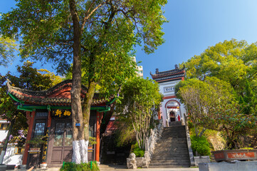 Scenery of Qingchuan Pavilion Park in Hanyang, Wuhan, Hubei, China
