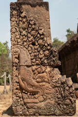 Banteay Srei Temple is an ancient temple in archaeological site in Cambodia.
