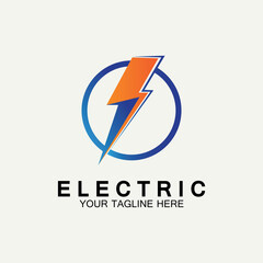 Flash Electric Logo Vector icon illustration design template. Bolt Energy Icon.electric logo flash vector bolt