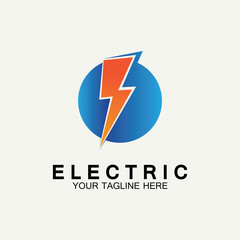 Fototapeta premium Flash Electric Logo Vector icon illustration design template. Bolt Energy Icon.electric logo flash vector bolt