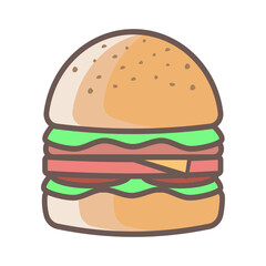 Outlined Burger