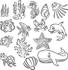 Black & white - hand draw vector file 