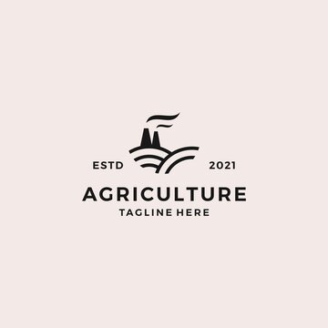 Agriculture industry logo design vector illustration