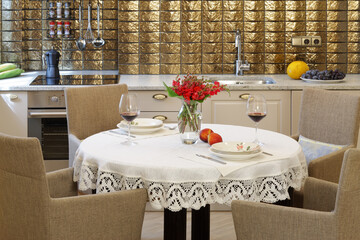 table setting for a dinner