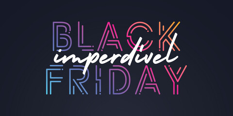 Black Friday Vector Elements. Typographic Layout Saying "Black Friday You Can't Miss It". Sale Season Graphics.