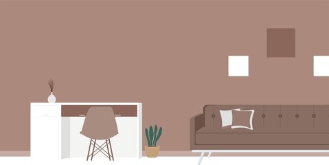 living interior with furniture