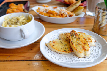 baked potato with cheese and herbs