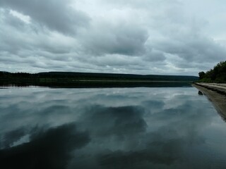 clouds over the river
