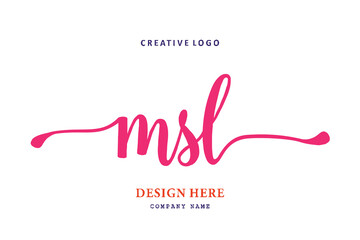 MSL lettering logo is simple, easy to understand and authoritative