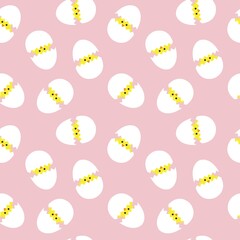 Pink Easter Egg Seamless Pattern Background