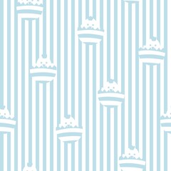 Baby Blue Easter Egg Seamless Pattern Background